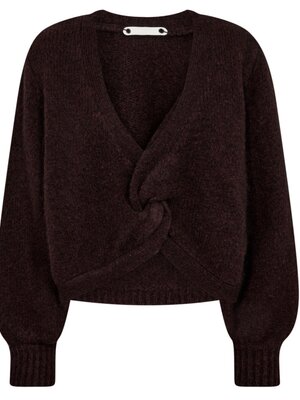 co'couture COZY TWIST KNIT - WINERED