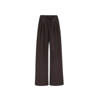 UMA SATIN STRIPE PANTS - CAFE NOIR