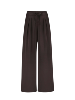 BY BAR UMA SATIN STRIPE PANTS - CAFE NOIR