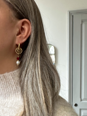 Day & Eve MARO EARRINGS - BORDEAUX
