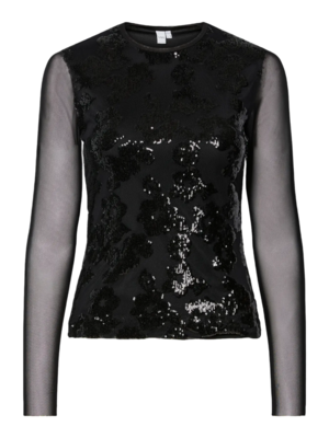 YAS VITINA  TOP - BLACK