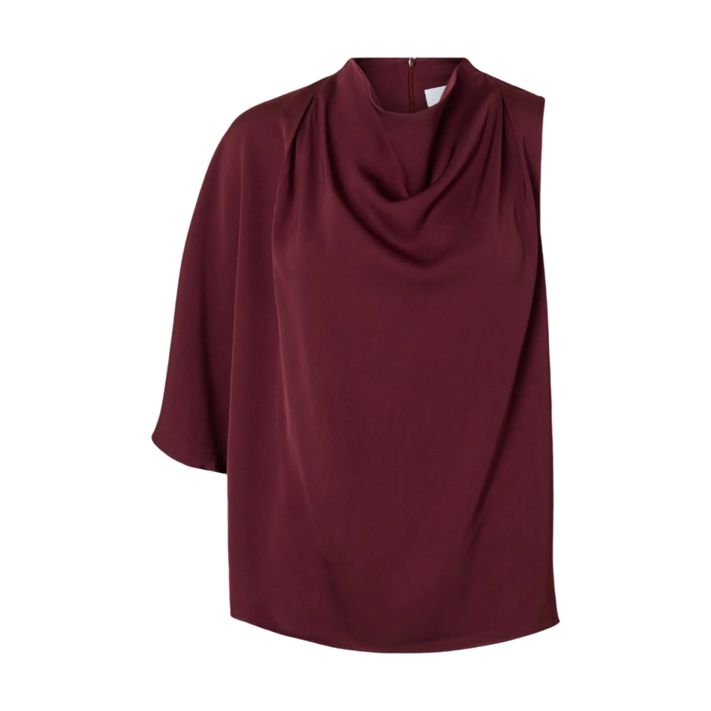 Selected Femme LAURINA ONE SHOULDER COWL TOP - FIG