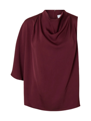 Selected Femme LAURINA ONE SHOULDER COWL TOP - FIG