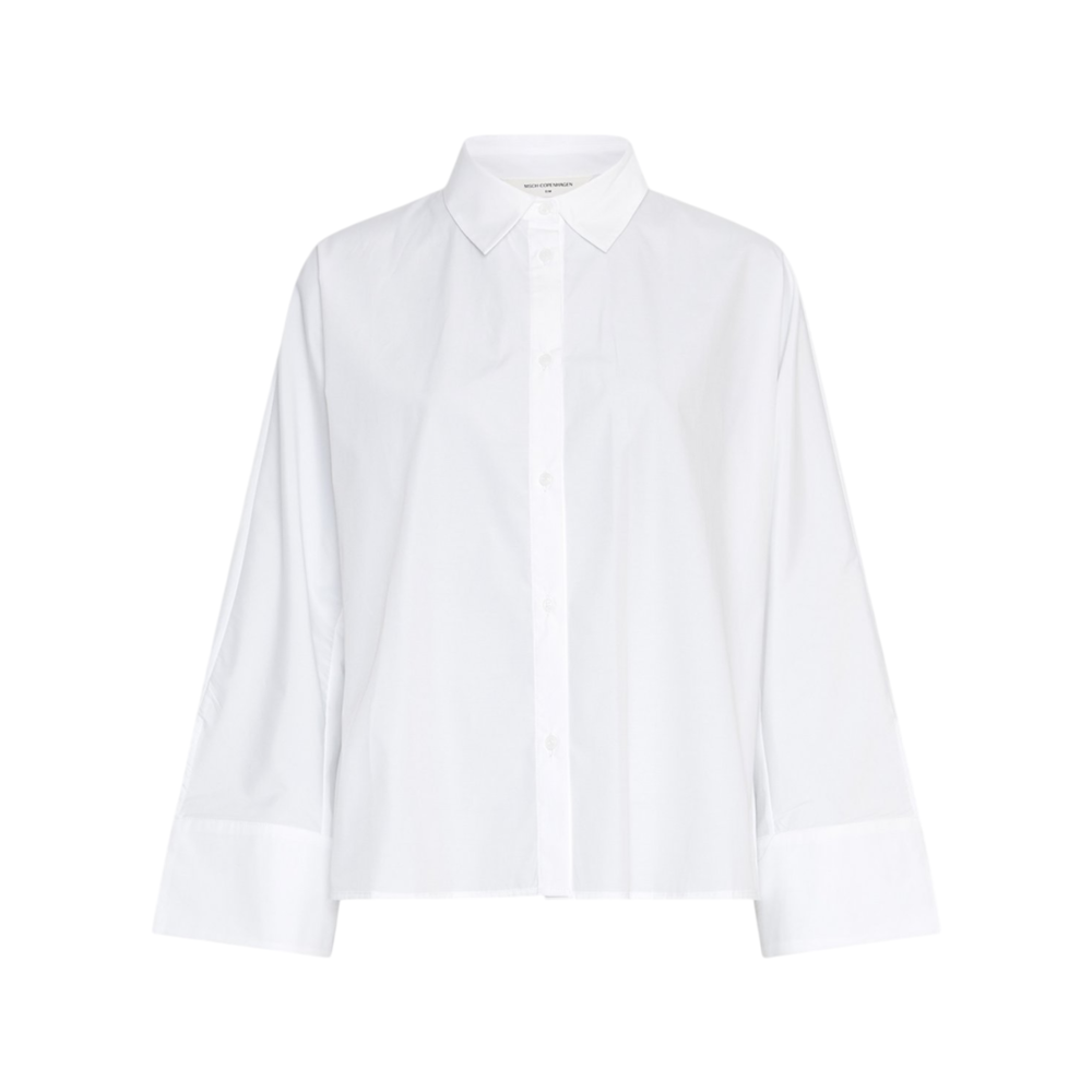 Moss Copenhagen NATALIA ZENIKA BOXY SHIRT - BRIGHT WHITE