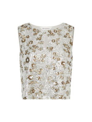 Moss Copenhagen MAGNOLIA TOP - SILVER/T COCO