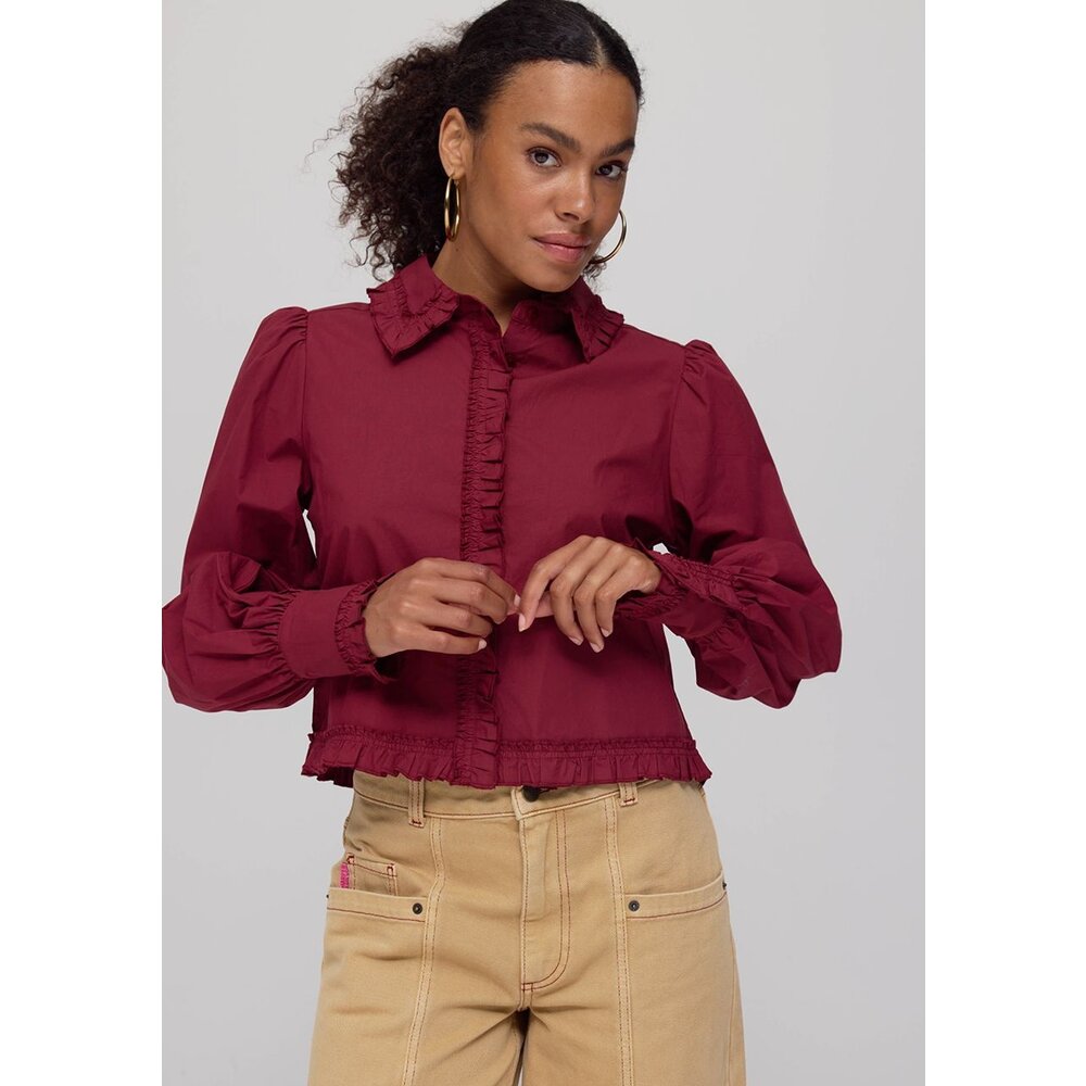 Harper & Yve ELLIE BLOUSE - WINE BERRY