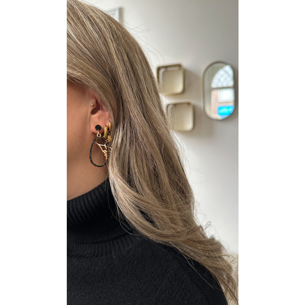 Day & Eve MOOS EARRING - BLACK