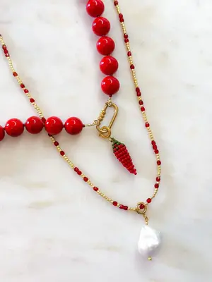Le Veer LUCKY PEPPER CHARM - RED