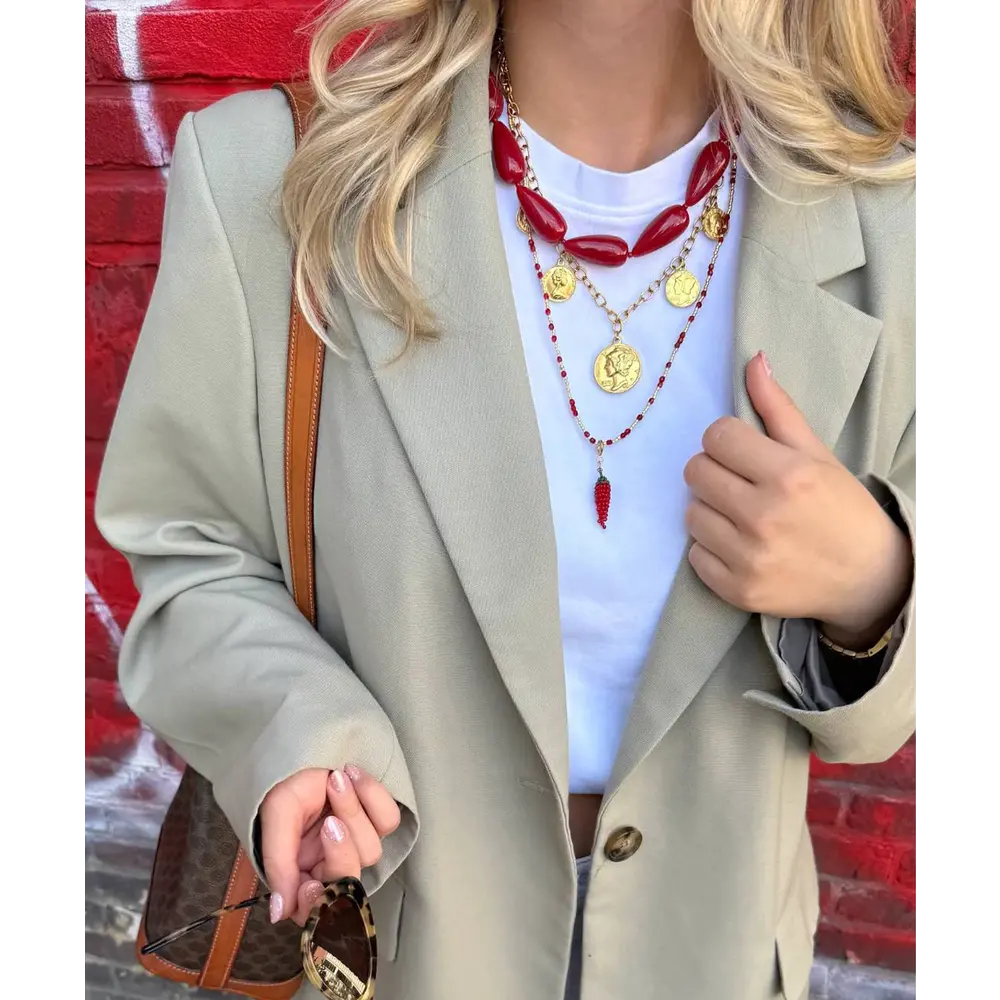 Le Veer MUSE NECKLACE - RED