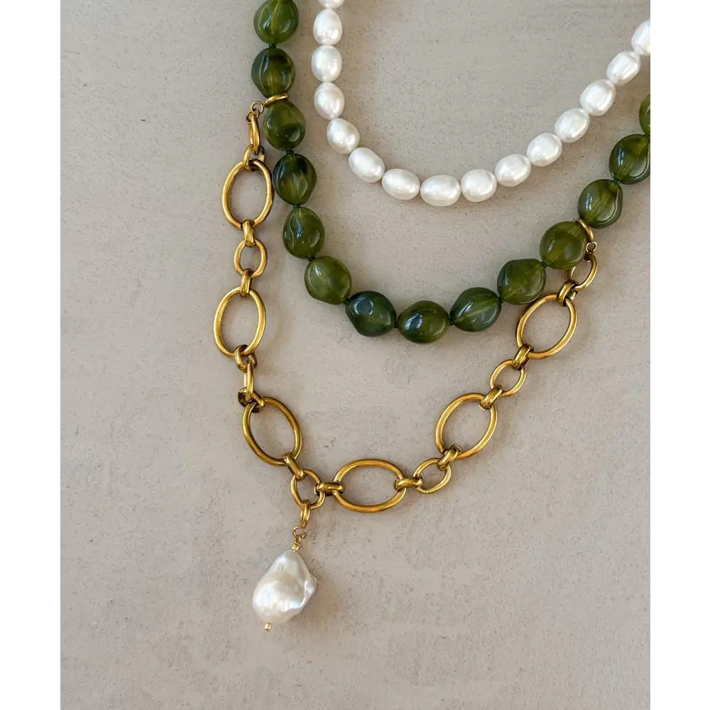 Le Veer MYSTIC FOREST NECKLACE - GREEN