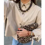Le Veer NOVA NECKLACE - CHOCOLATE BROWN