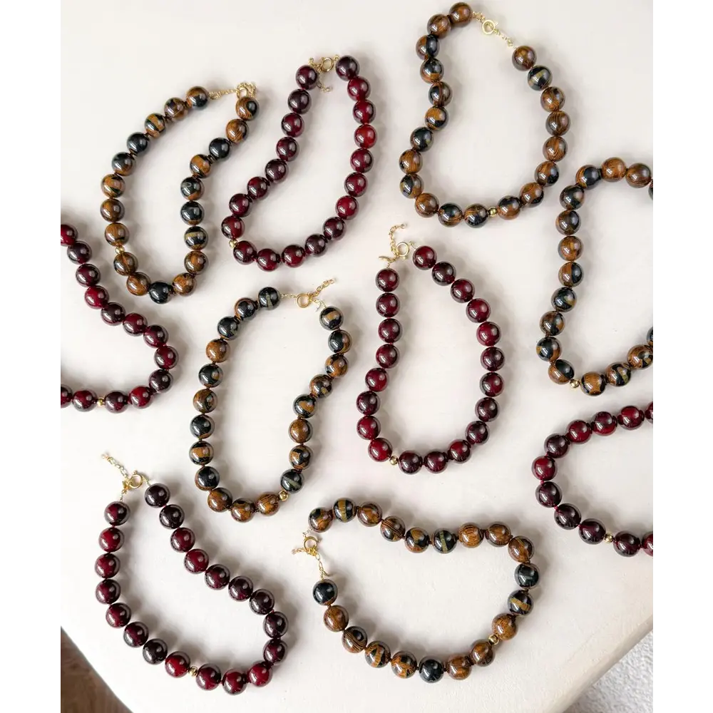 Le Veer NOVA NECKLACE - CHOCOLATE BROWN