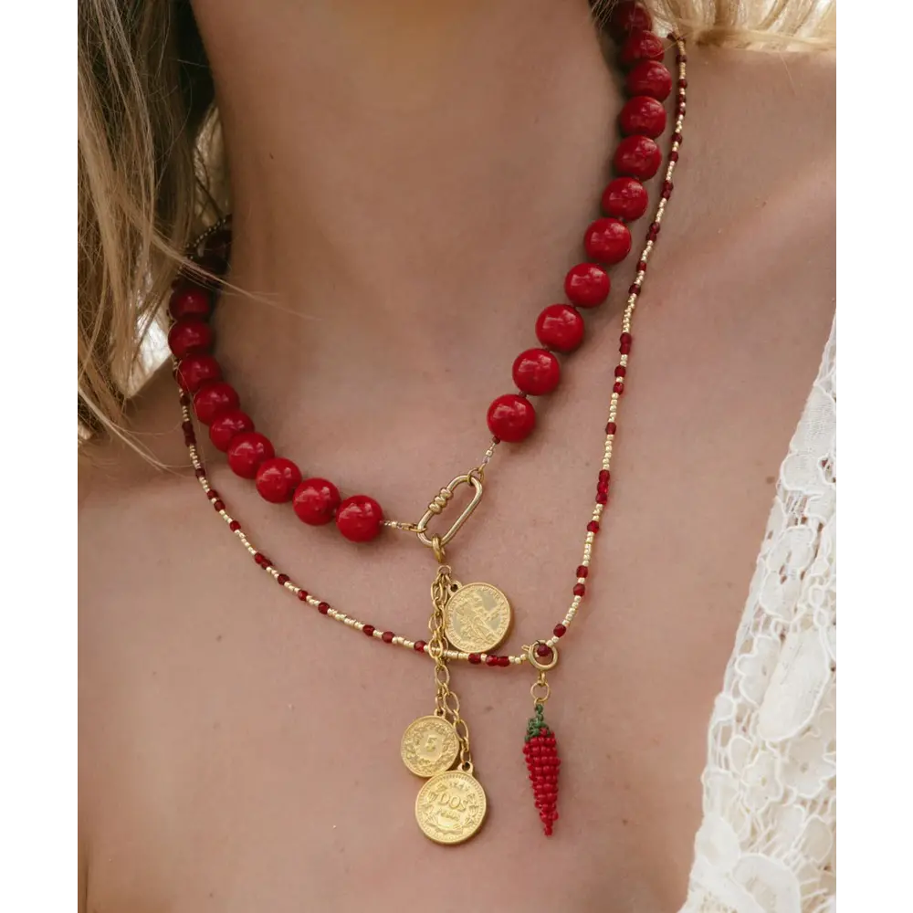 Le Veer BOLD NECKLACE - RED