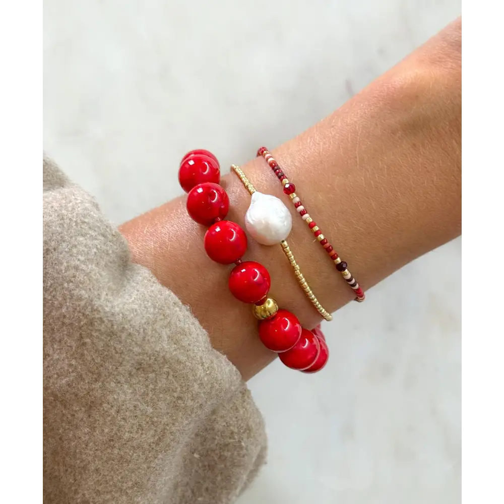 Le Veer BOLD BRACELET - RED