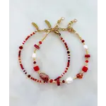 Le Veer BURNING FLAME BRACELET - RED/GOLD