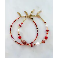 BURNING FLAME BRACELET - RED/GOLD