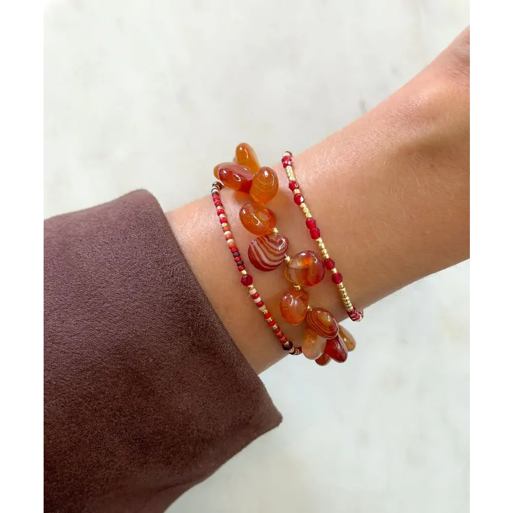 Le Veer BURNING FLAME BRACELET - RED/GOLD