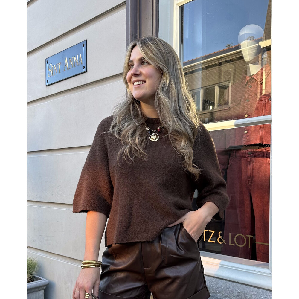 LOTZ & LOT MOISY KNIT - DARK BROWN