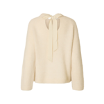 Selected Femme GABELLA KNIT BOW O-NECK - BIRCH