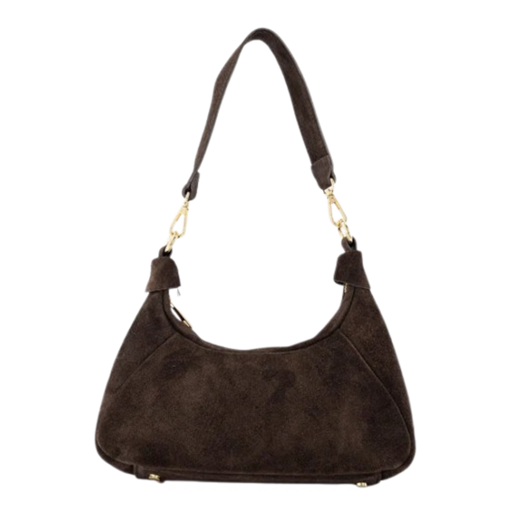 LOTZ & LOT VANYA SUEDE BAG - DARK BROWN