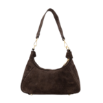 LOTZ & LOT VANYA SUEDE BAG - DARK BROWN