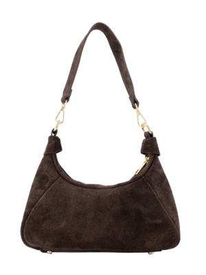 LOTZ & LOT VANYA SUEDE BAG - DARK BROWN