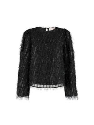 Studio Amaya VELVET BLOUSE - BLACK