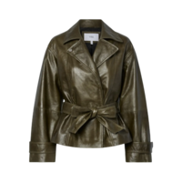 LIBBO LEATHER JACKET - TEAK