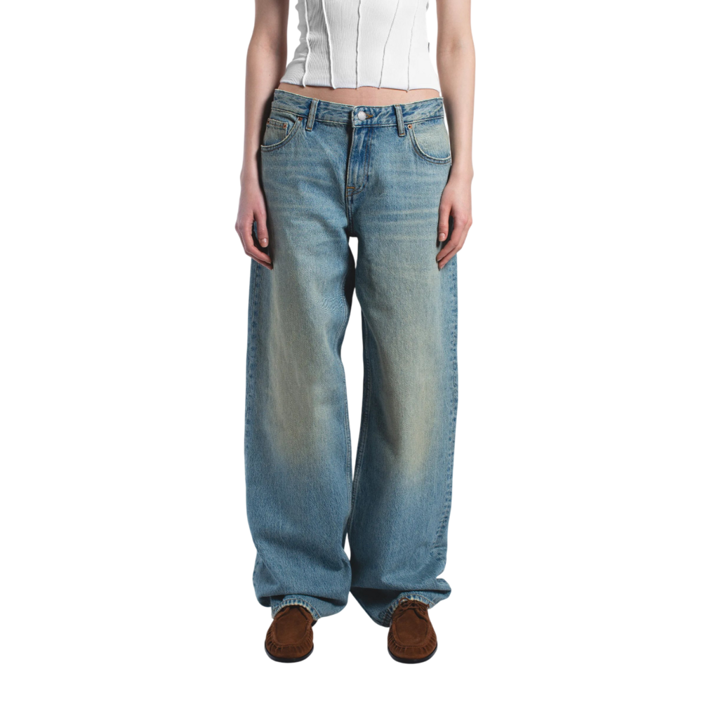 DRDENIM HILL LOW WIDE JEANS - STREAM SKY AGED