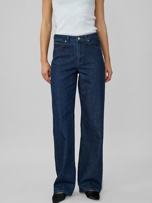 My Essential Wardrobe WIDE LEG JEANS - DARK BLUE UN-WASH