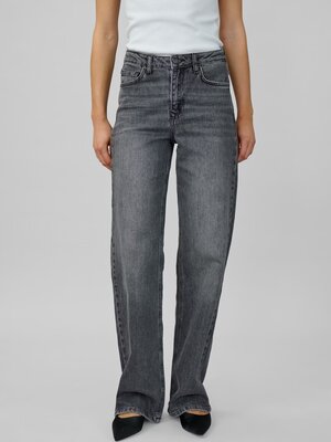 My Essential Wardrobe WIDE LEG JEANS - DARK GREY RETRO WASH