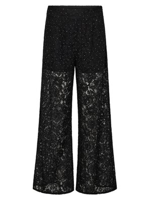 co'couture SIA SIMILI LACE PANTS - BLACK