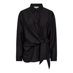 co'couture IDINA TIE SHIRT - BLACK