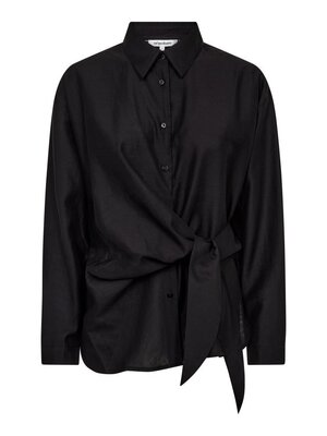 co'couture IDINA TIE SHIRT - BLACK