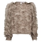 co'couture SYRA STRUCTURE BLOUSE - WALNUT