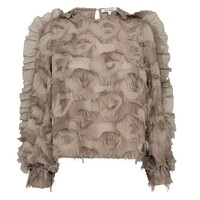SYRA STRUCTURE BLOUSE - WALNUT