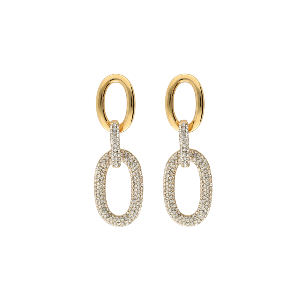 MIDNIGHT OVAL EARRINGS - STRASS/GOLD My Jewellery MIDNIGHT OVAL EARRINGS - STRASS/GOLD