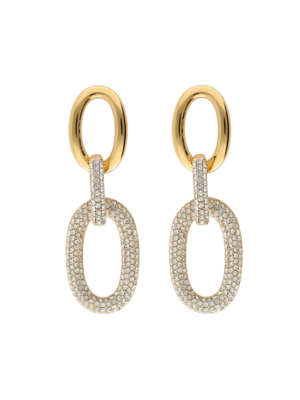 My Jewellery MIDNIGHT OVAL EARRINGS - STRASS/GOLD My Jewellery MIDNIGHT OVAL EARRINGS - STRASS/GOLD