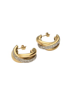 My Jewellery MIDNIGHT EARRINGS  - STRASS/GOLD My Jewellery MIDNIGHT EARRINGS  - STRASS/GOLD