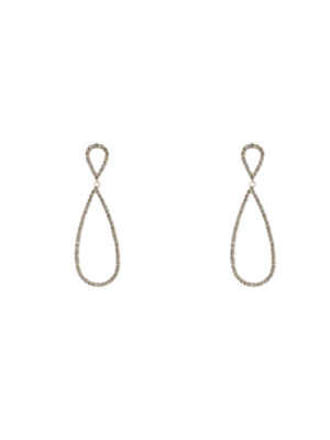 Day & Eve FIVA STRASS EARRINGS - GOLD/GREY Day & Eve FIVA STRASS EARRINGS - GOLD/GREY