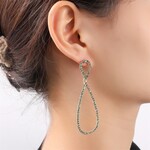 FIVA STRASS EARRINGS - GOLD/GREY Day & Eve FIVA STRASS EARRINGS - GOLD/GREY