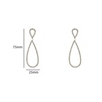 FIVA STRASS EARRINGS - GOLD/GREY Day & Eve FIVA STRASS EARRINGS - GOLD/GREY