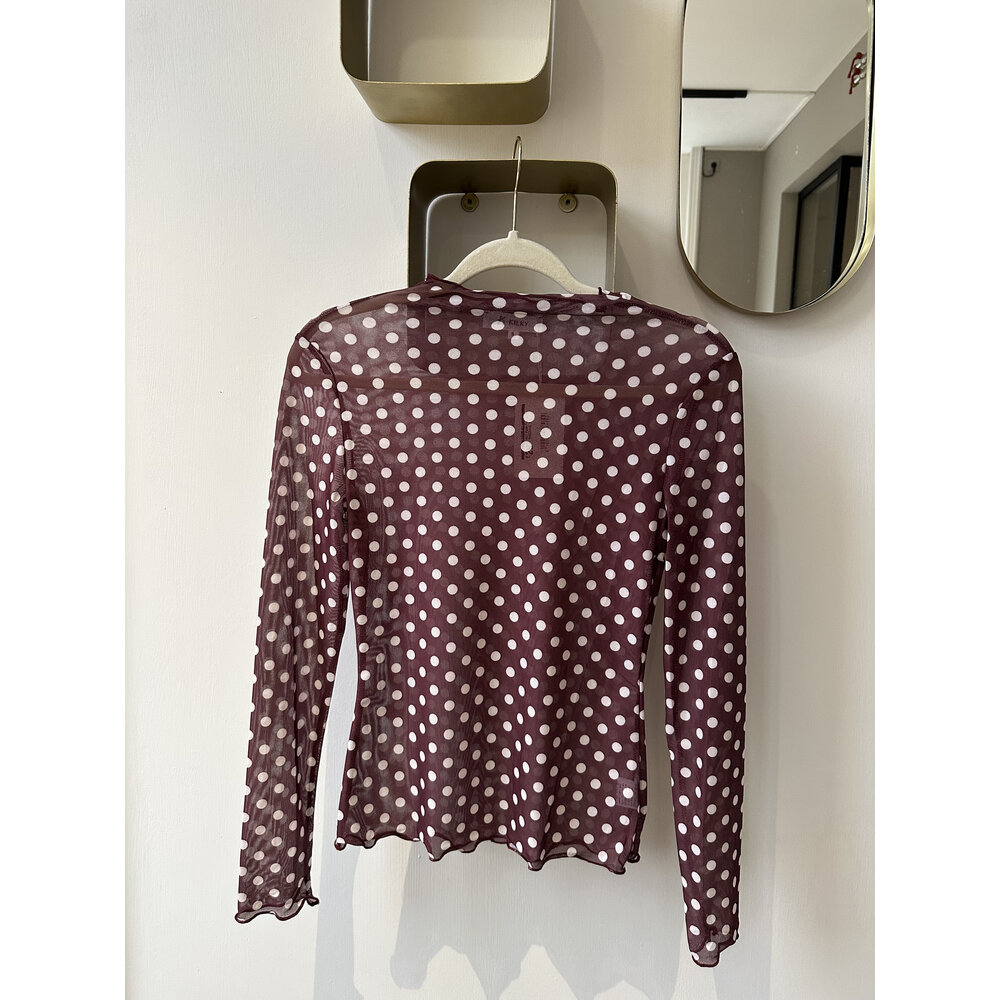 DOT MESH TOP - BORDEAUX LOTZ & LOT DOT MESH TOP - BORDEAUX