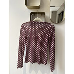DOT MESH TOP - BORDEAUX LOTZ & LOT DOT MESH TOP - BORDEAUX