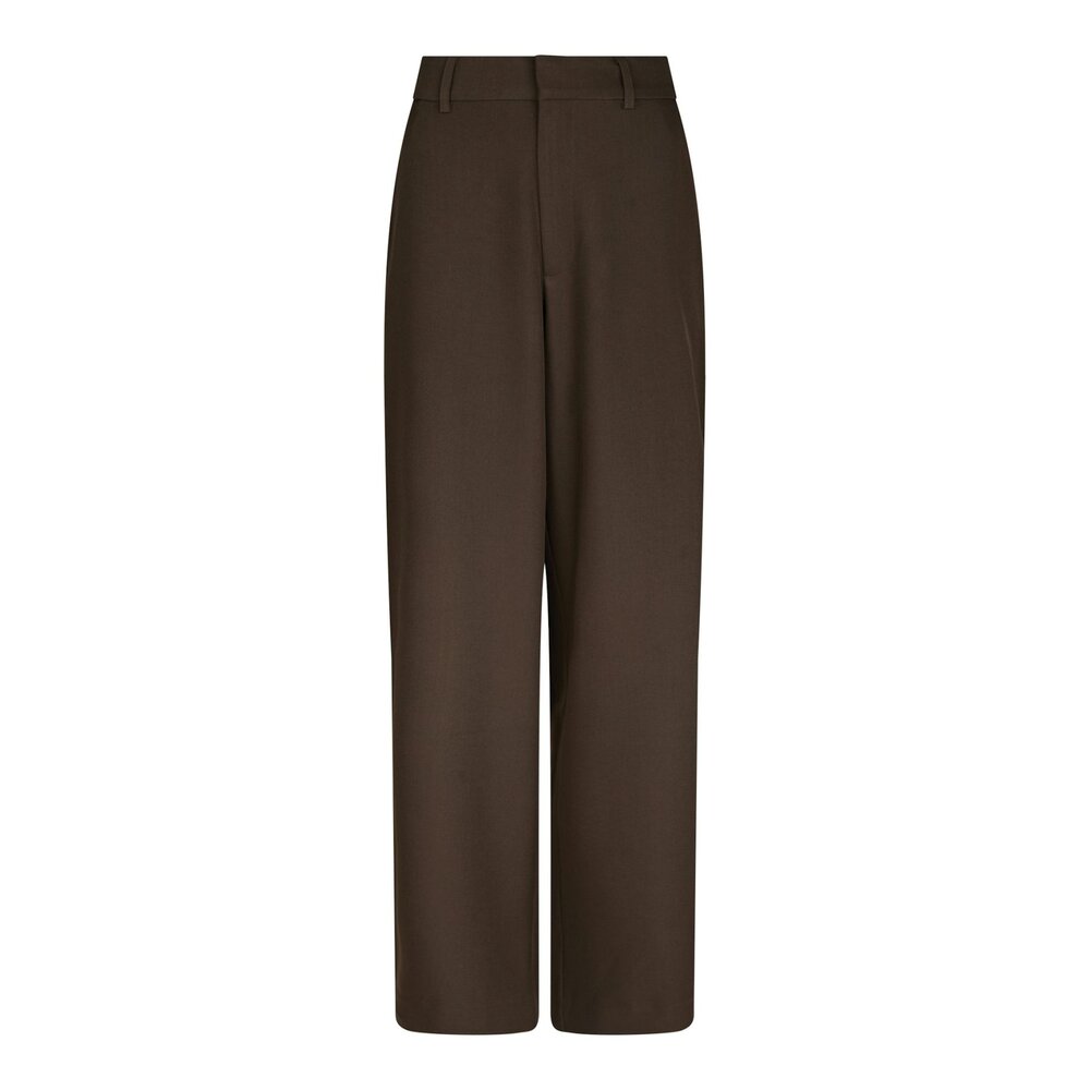 EMMET STRUCTURE PANTS - DARK BROWN Neo Noir EMMET STRUCTURE PANTS - DARK BROWN