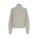 MEILANI GYTTA ZIP PULLOVER - WARM GREY MEILANI GYTTA ZIP PULLOVER - WARM GREY