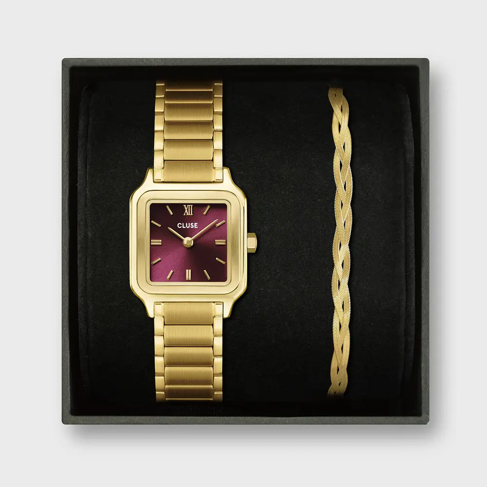 GIFT BOX GRACIEUSE PETITE WATCH - DARK CHERRY Cluse GIFT BOX GRACIEUSE PETITE WATCH - DARK CHERRY