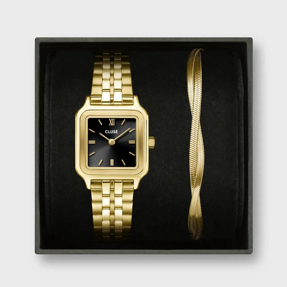 GIFT BOX GRACIEUSE PETITE WATCH - GOLD/BLACK Cluse GIFT BOX GRACIEUSE PETITE WATCH - GOLD/BLACK
