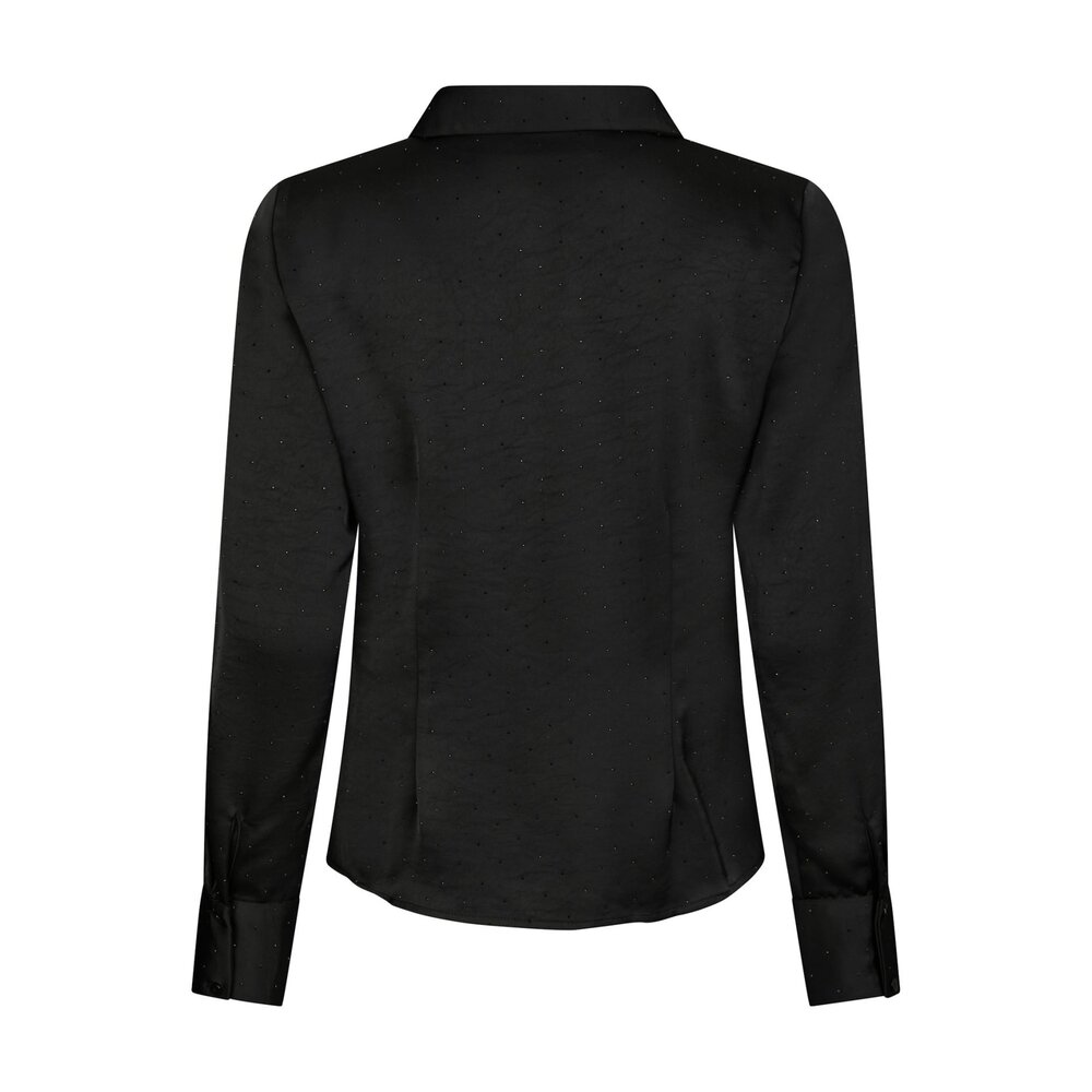 CHRISTY HEAVY SATEEN BEDAZ SHIRT - BLACK Neo Noir CHRISTY HEAVY SATEEN BEDAZ SHIRT - BLACK