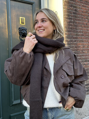 LOTZ & LOT VEER SUEDE JACKET - BROWN LOTZ & LOT VEER SUEDE JACKET - BROWN